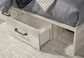 Cambeck Twin Panel Bed with 4 Storage Drawers with Mirrored Dresser