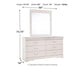 Anarasia Queen Sleigh Bed with Mirrored Dresser