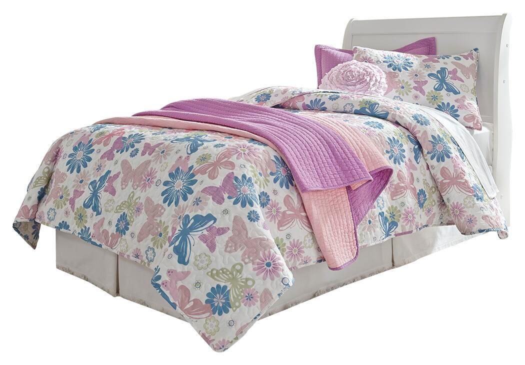 Anarasia Twin Sleigh Headboard, Dresser, Mirror, Chest and Nightstand