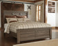 Juararo Queen Panel Bed with Mirrored Dresser