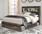 Drystan Queen Bookcase Bed with 4 Storage Drawers, Dresser, Mirror, Chest and Nightstand