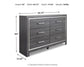 Lodanna Full Upholstered Panel Headboard Bed with Mirrored Dresser