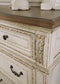 Realyn Queen Upholstered Panel Bed with Mirrored Dresser