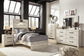 Cambeck Twin Panel Bed with Mirrored Dresser, Chest and Nightstand