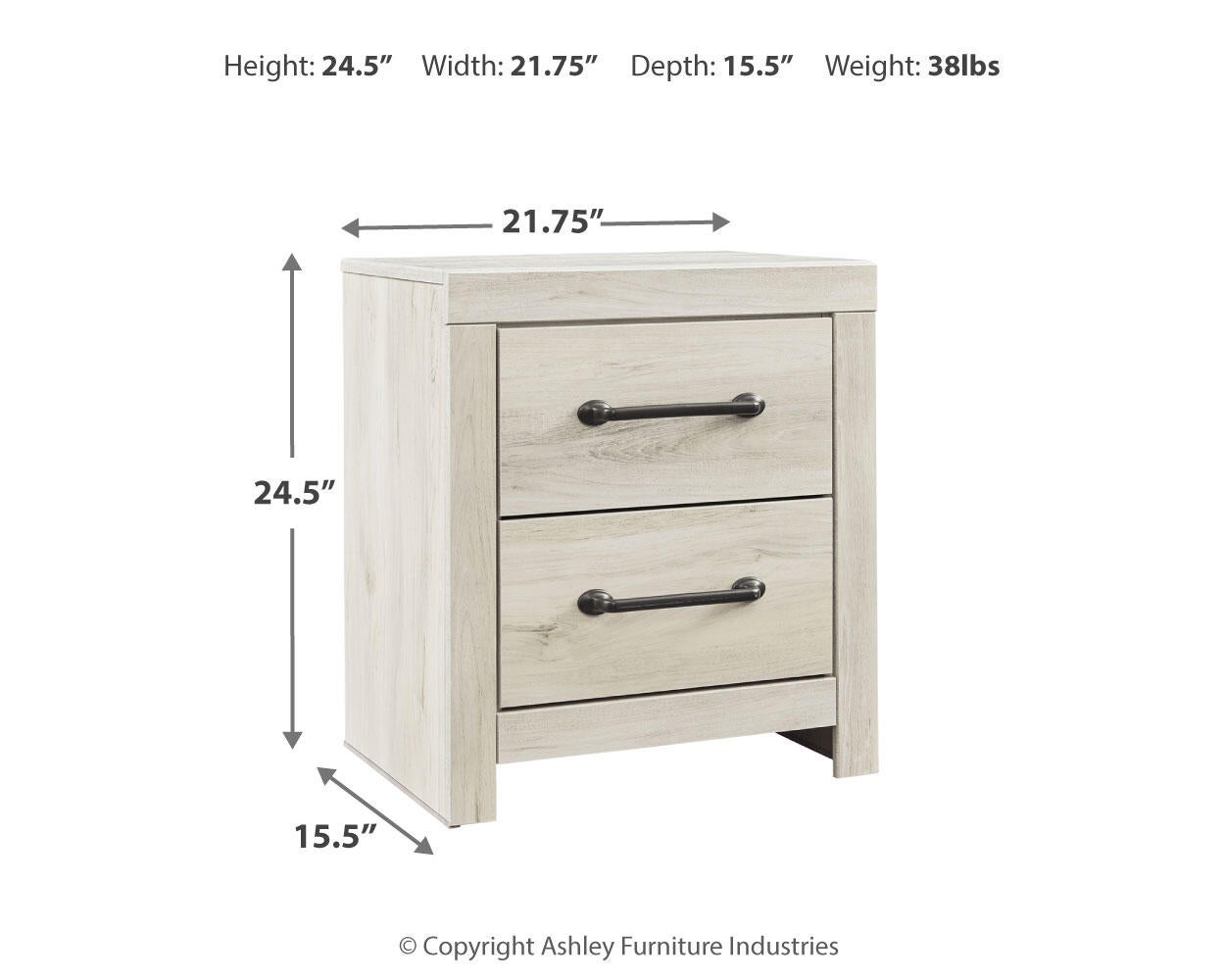 Cambeck Twin Panel Bed with Mirrored Dresser, Chest and Nightstand