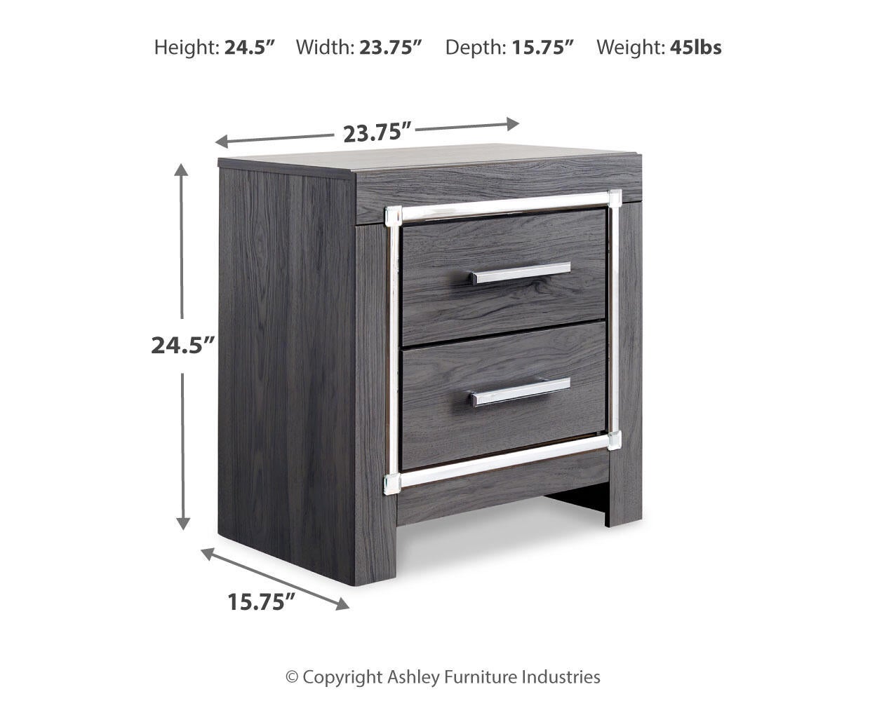 Lodanna Queen Panel Bed with 2 Storage Drawers with Mirrored Dresser, Chest and Nightstand