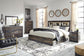 Drystan King Bookcase Bed with 2 Storage Drawers with Mirrored Dresser