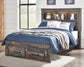 Drystan Full Bookcase Bed with 2 Storage Drawers with Mirrored Dresser