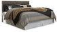 Derekson King Panel Headboard Bed with Mirrored Dresser