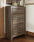 Juararo California King Poster Bed with Mirrored Dresser, Chest and Nightstand