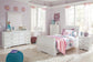 Anarasia Twin Sleigh Bed with Mirrored Dresser, Chest and Nightstand