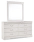 Anarasia Full Sleigh Headboard, Dresser, Mirror, Chest and Nightstand
