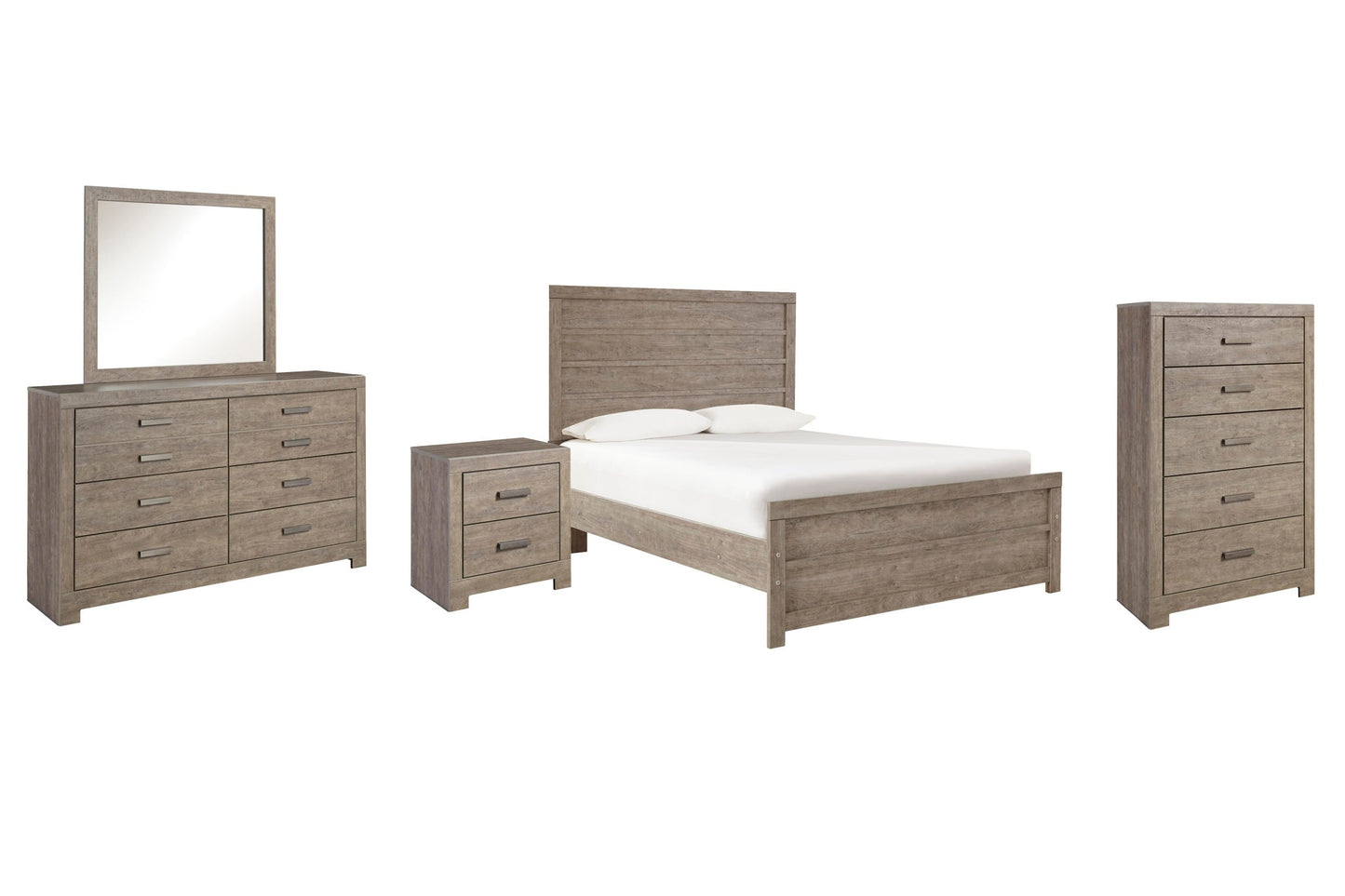 Culverbach Full Panel Bed, Dresser, Mirror, Chest and Nightstand