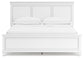 Fortman California King Panel Bed with Mirrored Dresser, Chest and Nightstand