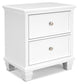 Fortman Full Panel Bed with Mirrored Dresser, Chest and Nightstand