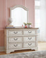 Realyn Twin Panel Bed with Mirrored Dresser