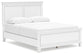 Fortman Queen Panel Bed with Mirrored Dresser and Nightstand