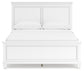 Fortman Queen Panel Bed with Mirrored Dresser and Nightstand