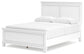 Fortman Queen Panel Bed with Mirrored Dresser and Nightstand