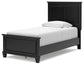 Lanolee Twin Panel Bed with Mirrored Dresser and Nightstand