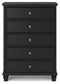Lanolee Full Panel Bed with Mirrored Dresser, Chest and Nightstand