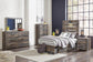 Drystan Twin Panel Headboard Bed with Mirrored Dresser, Chest and Nightstand