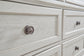 Robbinsdale Queen Sleigh Bed with Storage with Mirrored Dresser