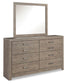 Culverbach King Panel Bed with Mirrored Dresser, Chest and Nightstand