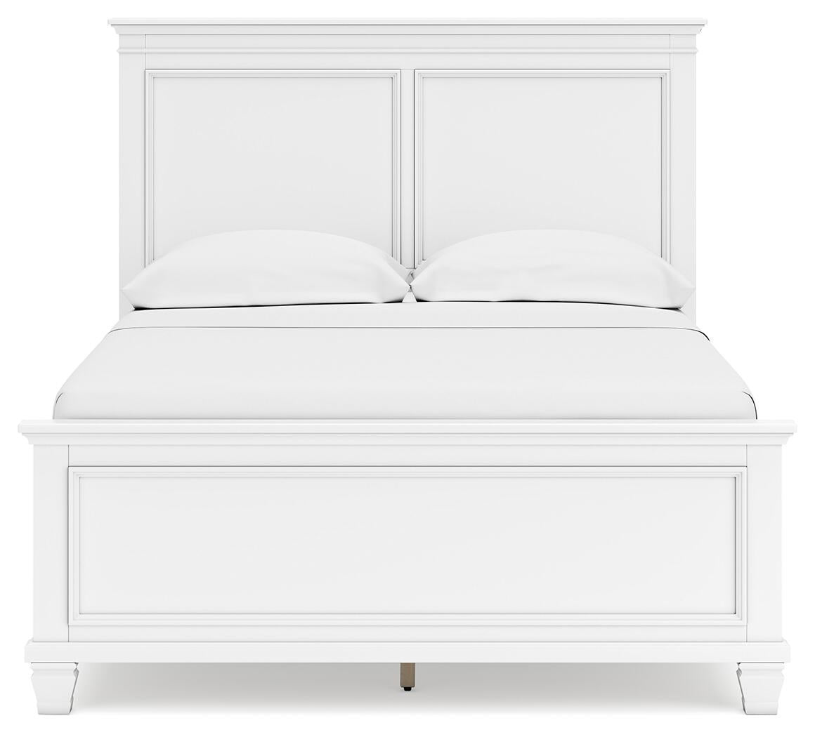 Fortman Full Panel Bed with Mirrored Dresser