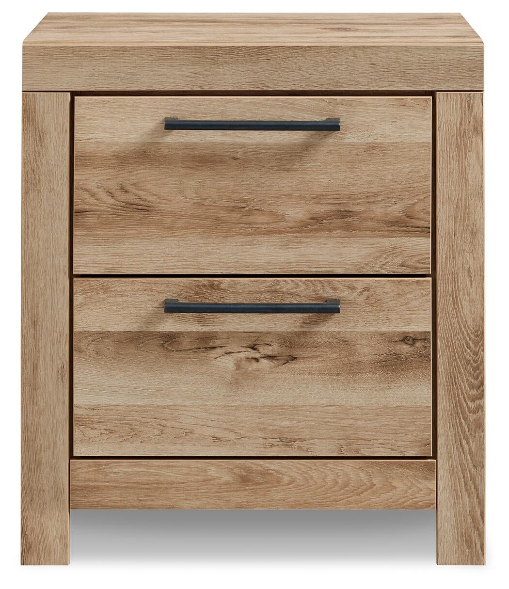 Hyanna Queen Panel Bed with 2 Side Storage, Dresser, Mirror, Chest and Nightstand