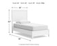 Binterglen Twin Panel Bed with Mirrored Dresser