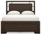 Covetown Queen Panel Bed with Mirrored Dresser and Nightstand