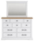Ashbryn Queen Panel Storage Bed, Dresser, Mirror and Nightstand