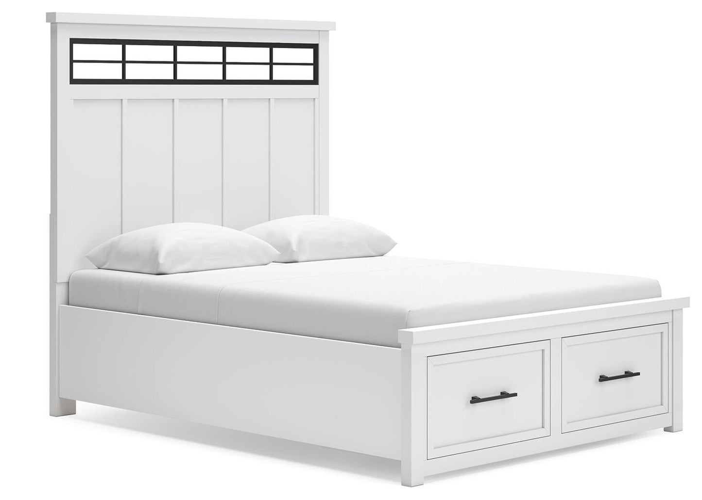 Ashbryn Queen Panel Storage Bed, Dresser and Mirror