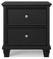 Lanolee California King Panel Bed with Mirrored Dresser, Chest and Nightstand