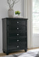 Lanolee California King Panel Bed with Mirrored Dresser, Chest and Nightstand