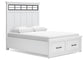 Ashbryn Queen Panel Storage Bed, Dresser, Mirror, Chest and Nightstand