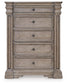 Blairhurst King Panel Bed, Dresser, Mirror, Chest and Nightstand