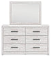 Cayboni Queen Panel Bed with Mirrored Dresser