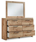 Hyanna Full Panel Bed, Dresser and Mirror