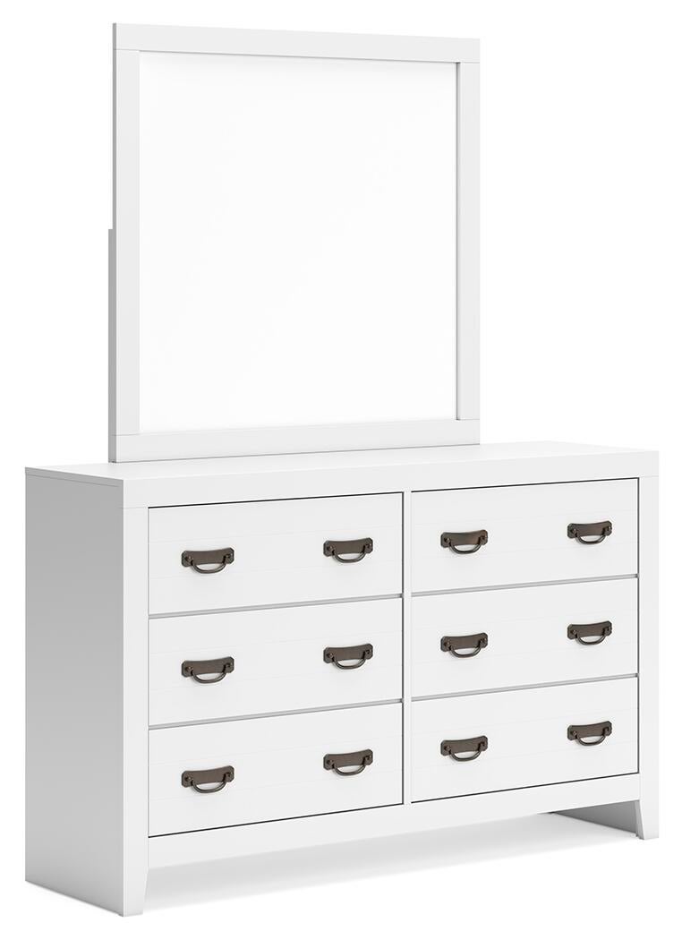 Binterglen California King Panel Bed, Dresser, Mirror, Chest and Nightstand