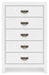 Binterglen California King Panel Bed, Dresser, Mirror, Chest and Nightstand