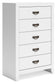 Binterglen California King Panel Bed, Dresser, Mirror, Chest and Nightstand