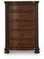 Lavinton King Poster Bed, Dresser, Mirror, Chest and Nightstand