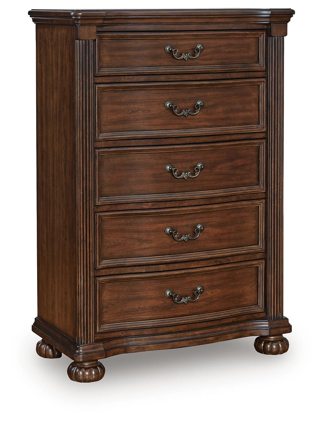 Lavinton King Poster Bed, Dresser, Mirror, Chest and Nightstand