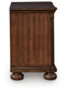 Lavinton California King Poster Bed with Mirrored Dresser and Nightstand