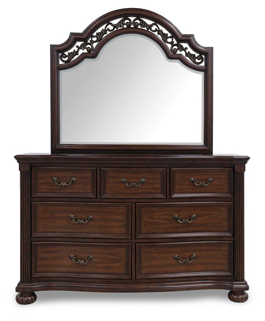 Lavinton California King Poster Bed, Dresser, Mirror, Chest and Nightstand