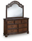 Lavinton California King Poster Bed, Dresser, Mirror, Chest and Nightstand