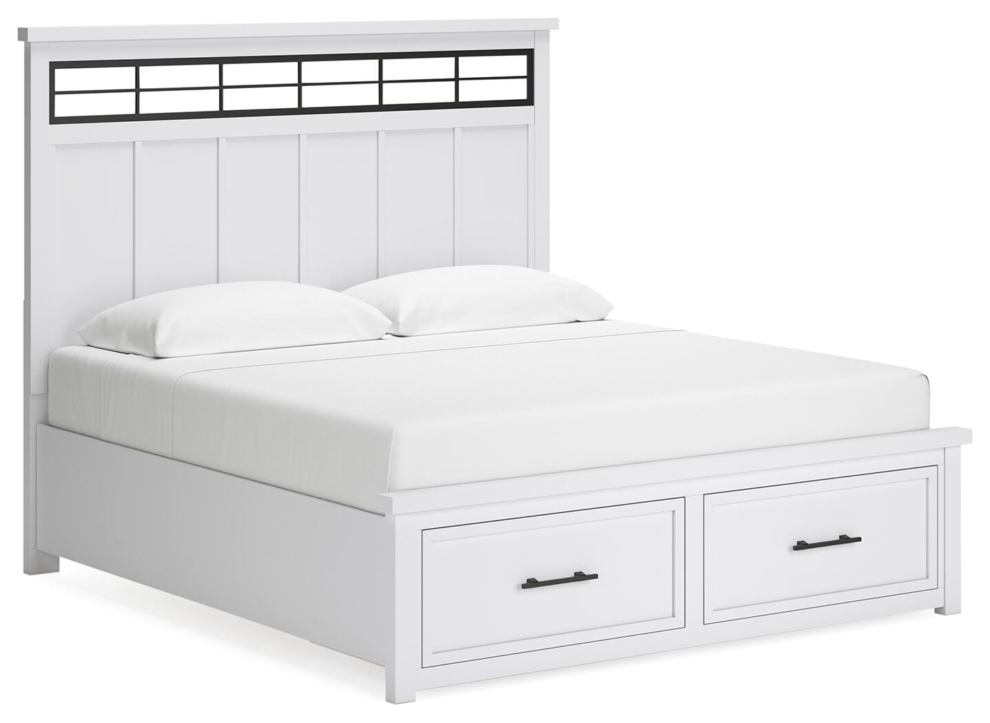 Ashbryn King Panel Storage Bed, Dresser, Mirror, Chest and Nightstand