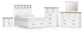 Ashbryn King Panel Storage Bed, Dresser, Mirror, Chest and Nightstand